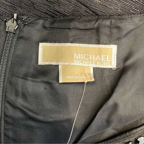 MICHAEL Michael Kors Black Embellished Neckline Dress - Picture 10 of 11